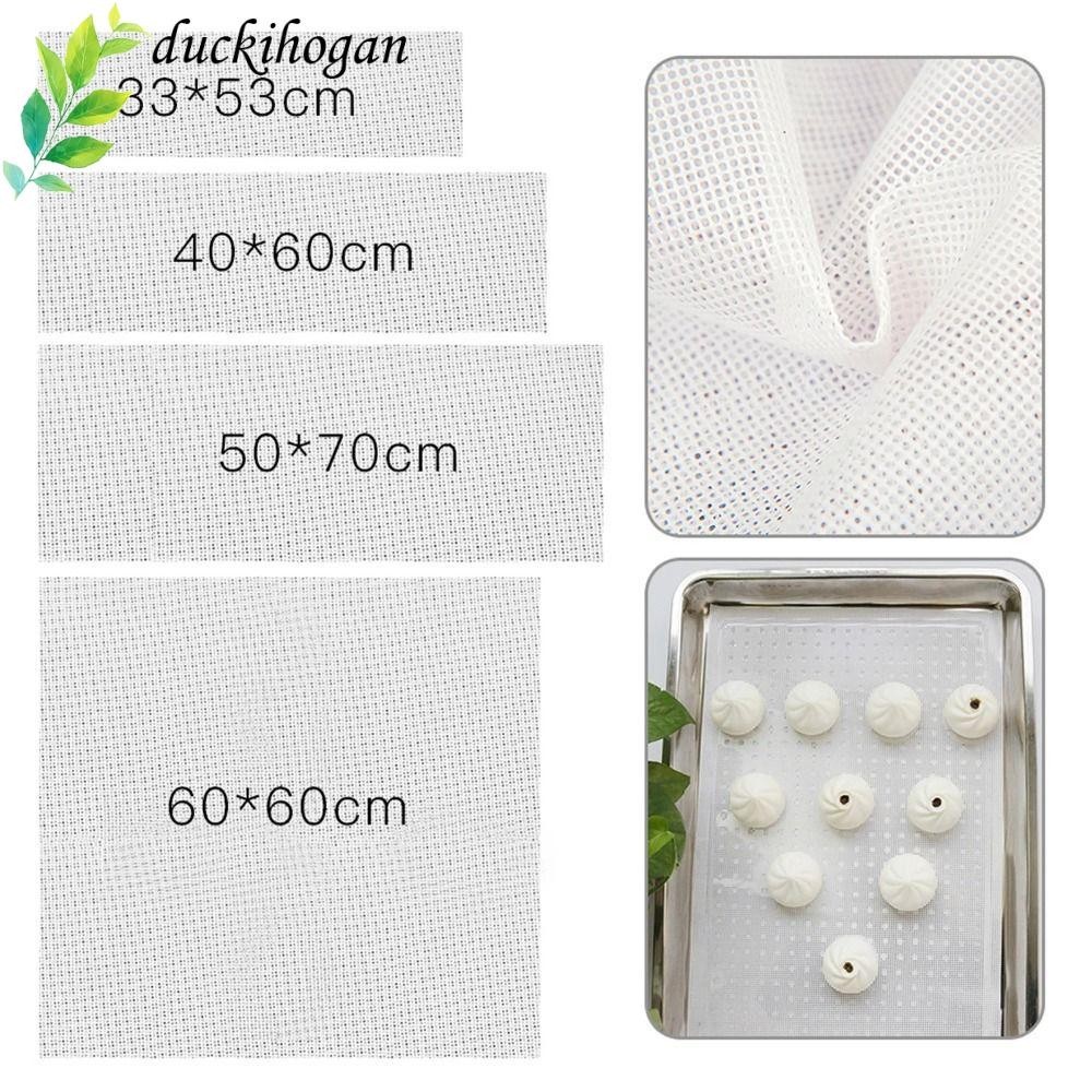 DUCKIHOGAN 1Pcs Steamer Mesh Pad, Food Fruit Dryer Silicone Dehydrator Sheets, Square Non-Stick Oven Kitchen Accessories Reusable Baking Mat