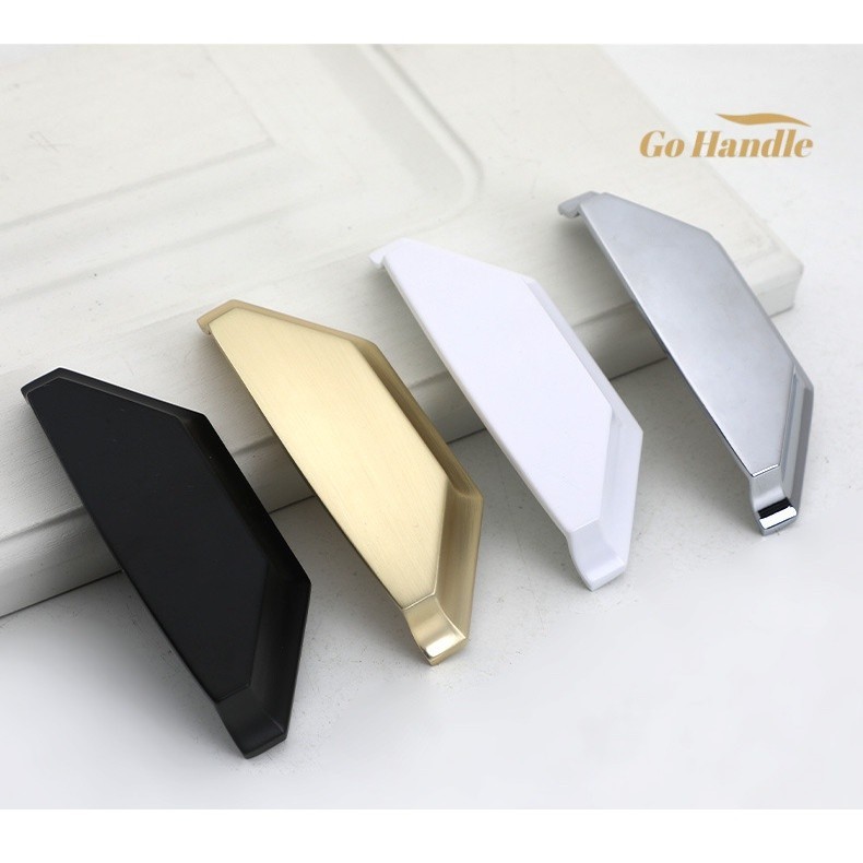 Versatile Reliable Modern Minimalist Shell Semi-Round Handle Drawer Gold Black & White Cabinet Vintage Furniture Acce... - Image 2
