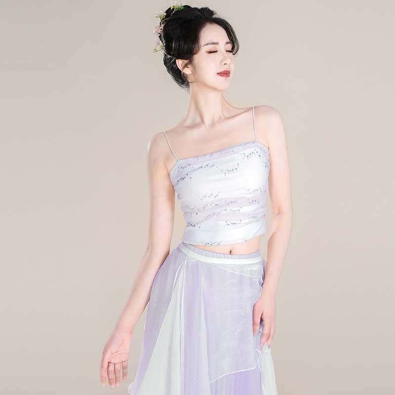 中国古典内搭舞蹈服背心舞蹈服装吊带内搭练功服女上衣Chinese classical interior dance costume vest dance costume goodshangjia.my20250812