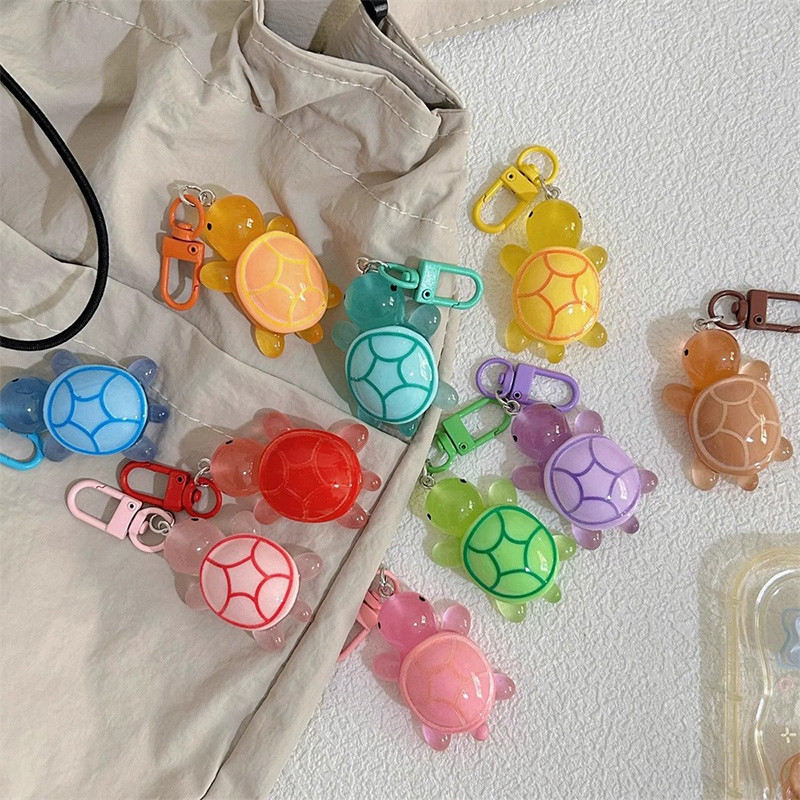 Brazilian Turtle Keyring Colorful Turtle Keychain Student Toys