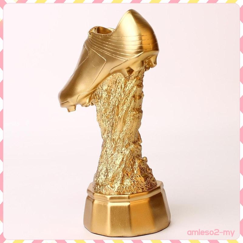 [AmlesofaMY] Football Shoe Trophy Sculpture Figurine Ideal Souvenir Ideal Gift Artistic Good Toughness Statue for Office Home Family