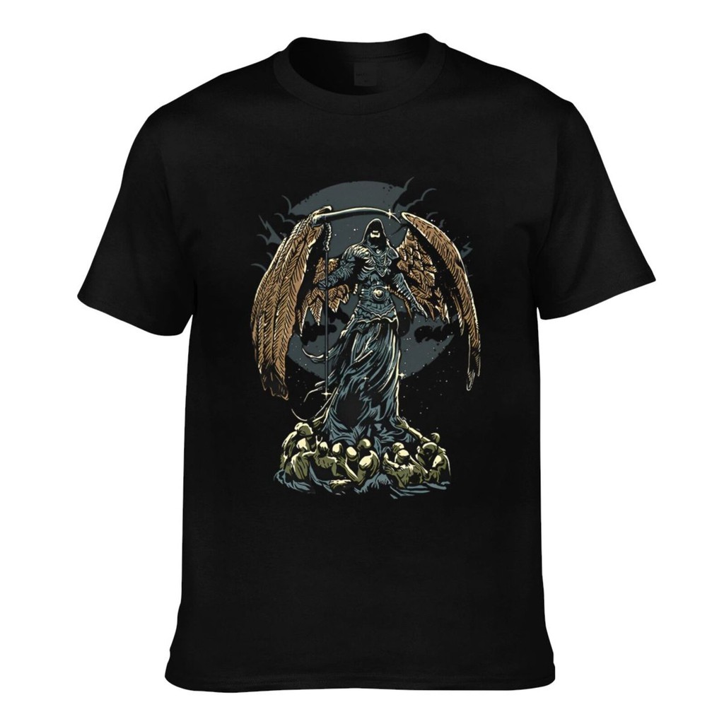 Dark Lord Gothic Darkness Grim Reaper Angel Of Death Scythe Fashion Men'S Tshirts