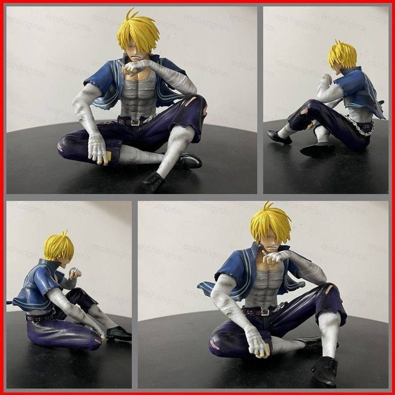 Flip ONE PIECE Action Figure Battle damage Sanji Bath Fire Series Model Dolls Toys For Kids Collections Ornament