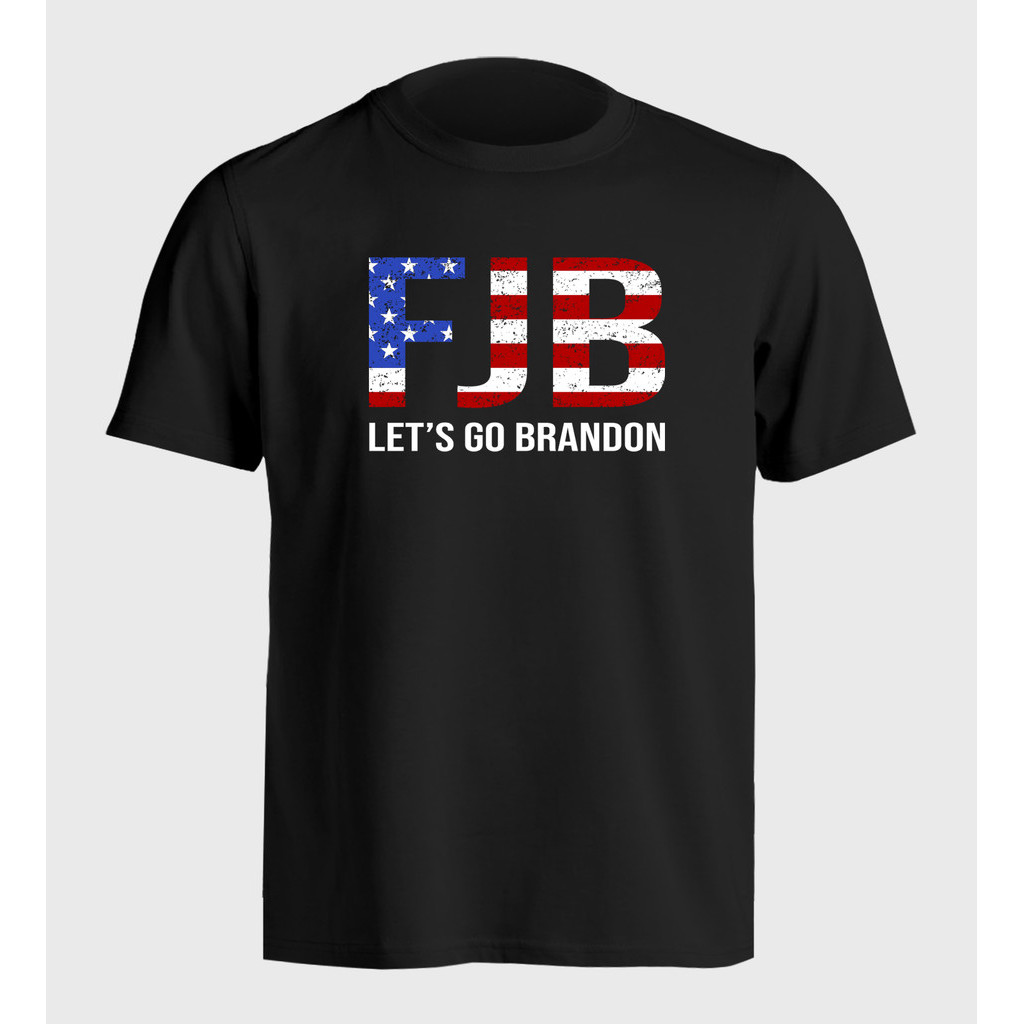 Fjb Lets Go Brandon Joe Biden Political Usa Flag Tshirt Sizes S To