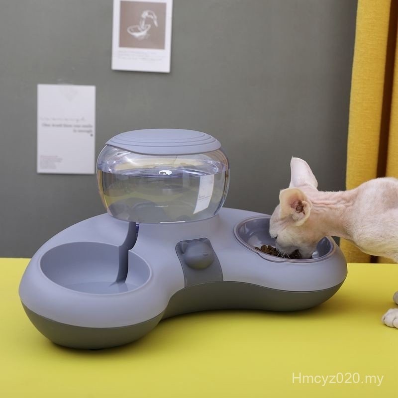 Cat Bowl Dog Bowl Food Basin Automatic Drinking Water Double Bowl Cat Food Bowl Anti-Tumble Dog Basin Cat Food Water Bowl Pet Supplies2318 N9GX