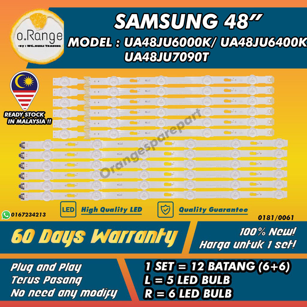 UA48JU6000K/UA48JU6400K/UA48JU7090T/UA48JU7000K SAMSUNG 48" LED TV BACKLIGHT(LAMPU TV) SAMSUNG 48 INCH LED TV BACKLIGHT