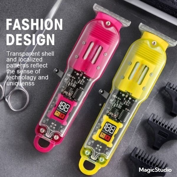 Transparent hair trimmer mesin rambut Hair Clipper Rechargeable Small Silent Electric Hair Clipper Cordless Men USB Home