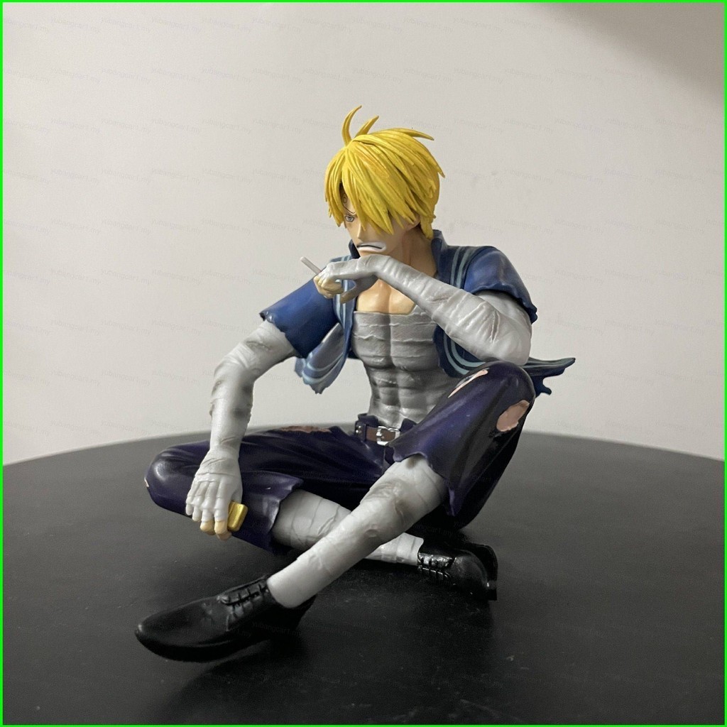 YB ONE PIECE Action Figure Battle damage Sanji Bath Fire Series Model Dolls Toys For Kids Collections Ornament