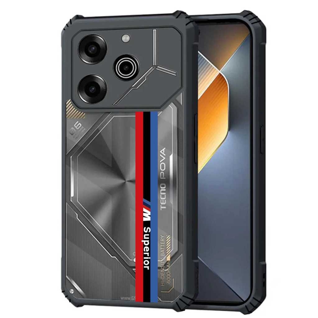 [Ready Stock] Transparent Phone Case for Tecno Pova 6 Neo Li7 6 Pro Li9 5 Pro 4 Pro Pova 3 Neo 3 Pova 2 Neo 2 Shock Fall Prevention Acrylic Case Superior Pattern