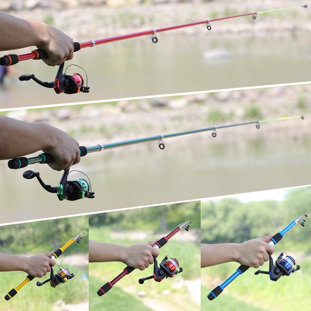 Durable Multi Sougayilang Spinning Telescopic Fishing Rod 5 Colors Freshwater (1.8M/6ft) Essential - Image 2