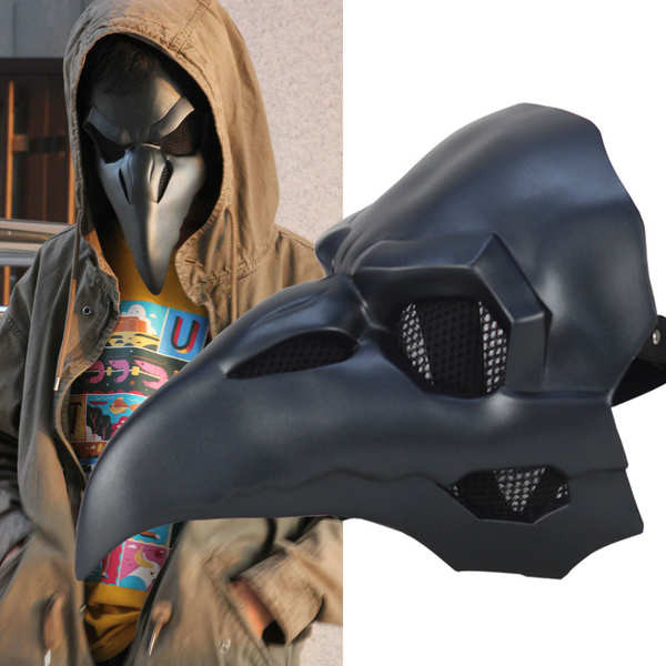 萬聖節 服裝 halloween costume cos服 headgear cosplay mask ghost costume Overwatch Mask Male Plague Doctor Steam Cyberpunk Crow Headset Halloween cos Haunted House Props