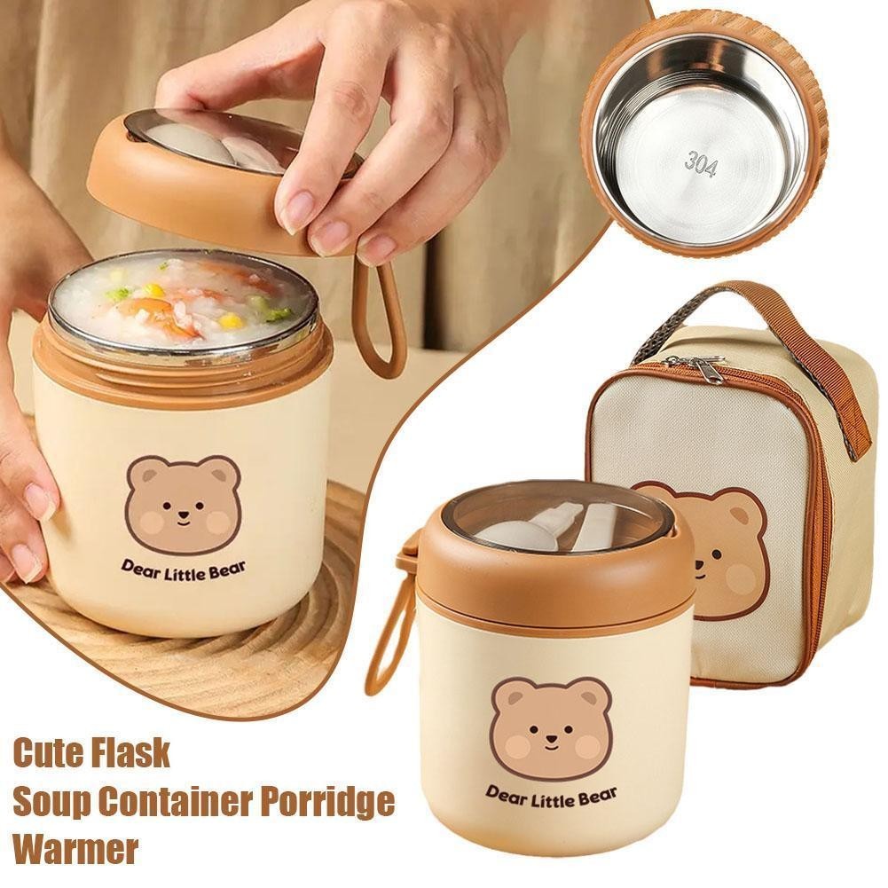 530ml Outdoor Insulated Cup Cute Flask Soup Cup Container Porridge Warmer Food Container 304 O8i8 