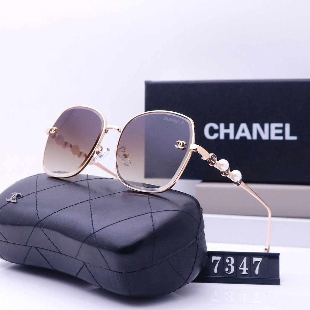 Cha * L Black Frame Brown Sunglasses Female Korean Version High-End ins Influencer Myopia Sunglasses Round Face Slimmer Look Trendy EU