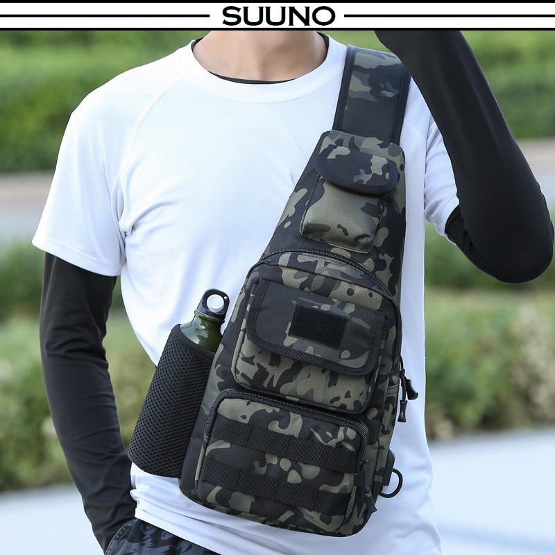 Chest Bag Men's Sports One Shoulder Messenger Bags Men's Outdoor Nylon Waist Bag Backpack Tactical