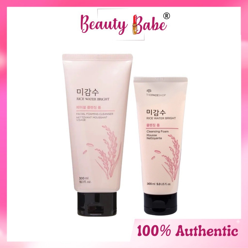 THE FACE SHOP Rice Water Bright Foaming Cleanser 150ml / 300ml [BeautyBabe]