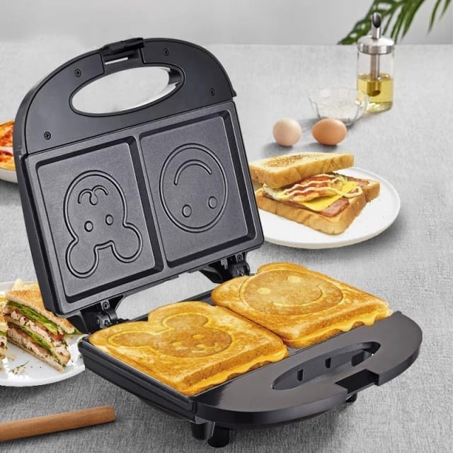 Cartoon Plate Sandwich Maker Bread Grill Waffle / Sandwich Maker / Waffle Maker Machine