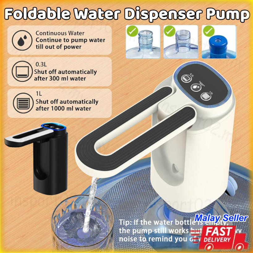 Water Dispenser Pump Automatic Foldable Electric Water Bottle Pumps 3 Modes Portable Type-C Charging Drinking Jug Universal for 2-5 Gallon