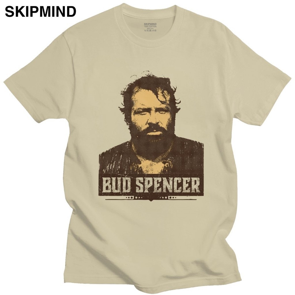 Classic Bud Spencer Terence Hill T Shirt Men Short Sleeved Comedy Film Film Tee Tops Cotton 80s Movie Fans Tshirt Merchandise