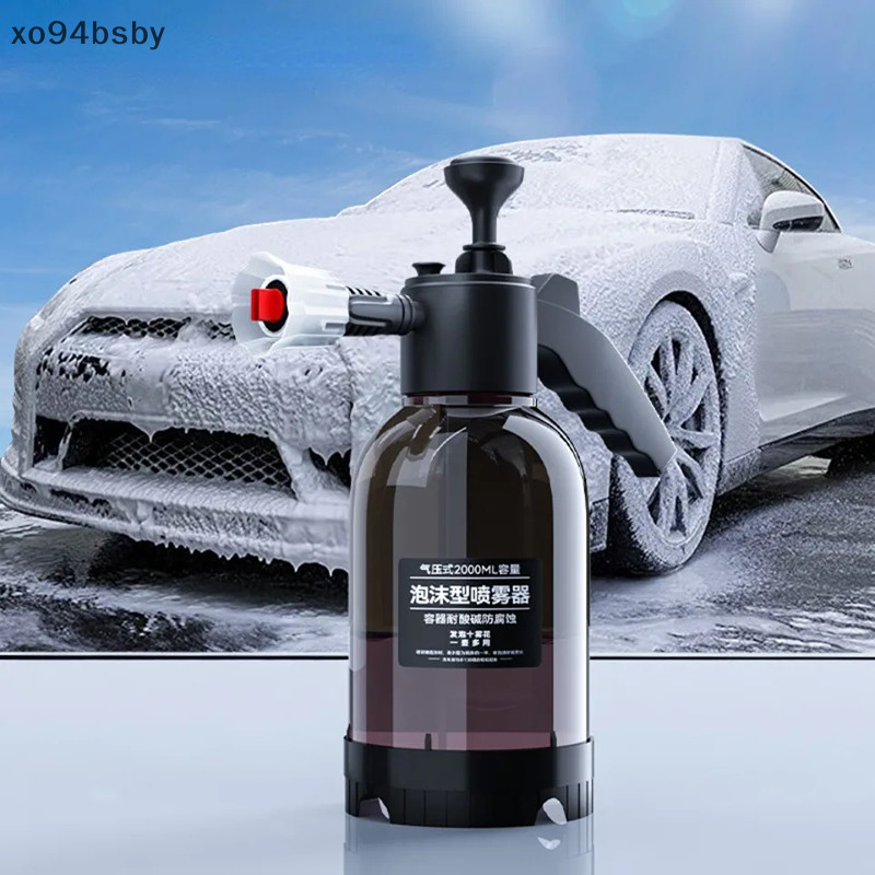 xo94bsby 2L Car Wash Bottle Foam Wash er Hand Pump Foam er Car Air Pressure Washer Nozzle Can Auto Window Cleaning MY