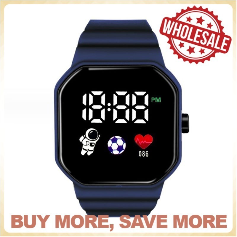 [Ready Stock] Digital Display Electronic Watch Spaceman Sports Watch Square Waterproof Student Smart Watch