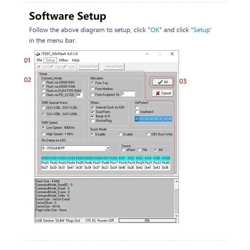 XZZ IT8390 Notebook computer laptop programmer iTE EC
