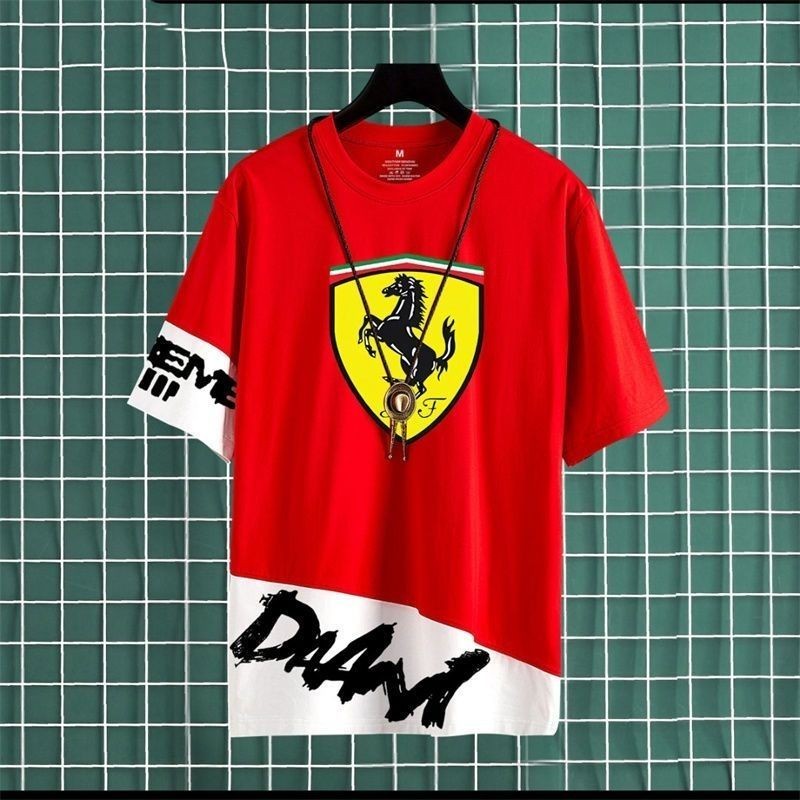 Short Sleeve t-Shirt Merchandise Men Women Ferrari t-Shirt Men Racing Suit 8.29