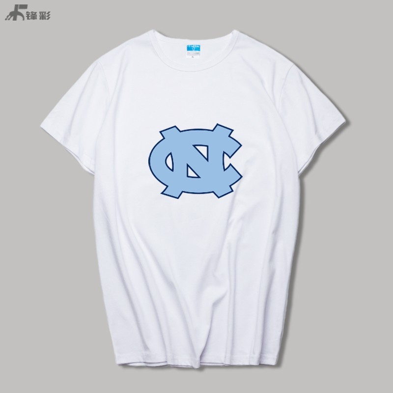 Ncaa North Carolina University Same Style Merchandise T-Shirt Men Women Basketball Sports Training Suit Student Short Sleeve