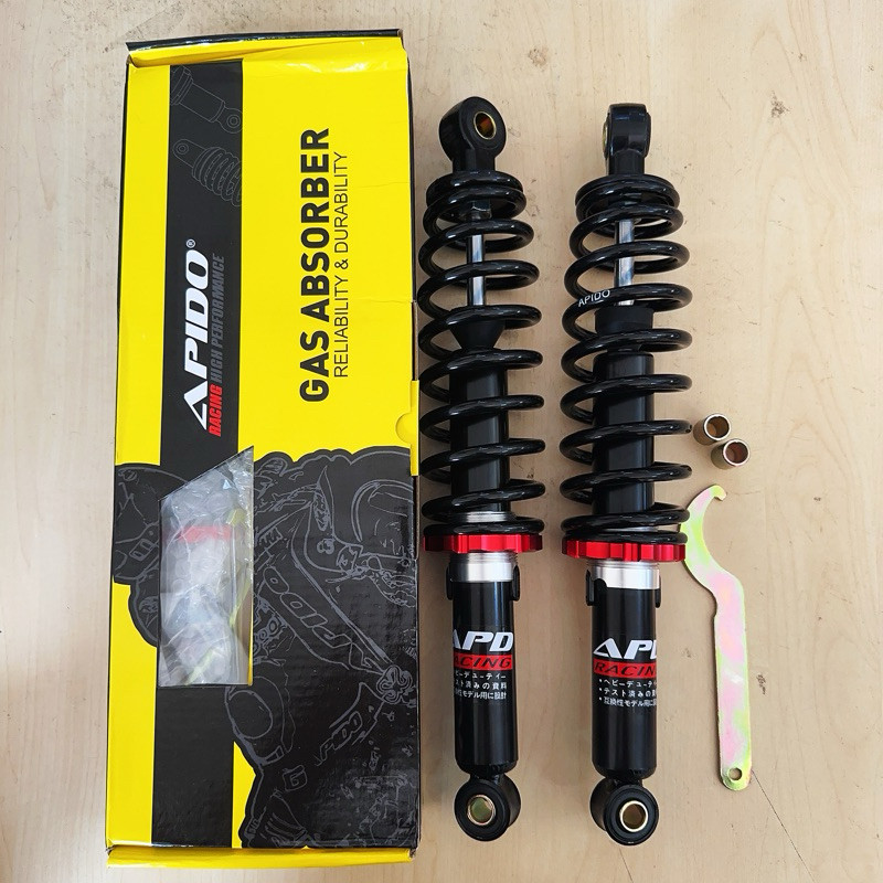 APIDO RACING ADJUSTABLE GAS ABSORBER 330MM EX5 DREAM CLASS RXZ WAVE DASH ALPHA KRISS MR1 FUTURE BONUS SRL