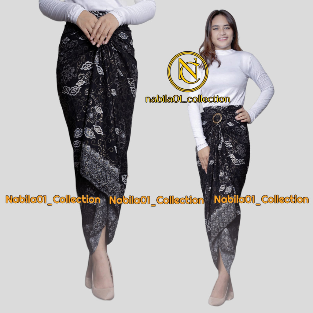 Must Durable Songket Wrap Skirt Modern Batik Jumputan Women's Graduation Kebaya Bottom - Image 5