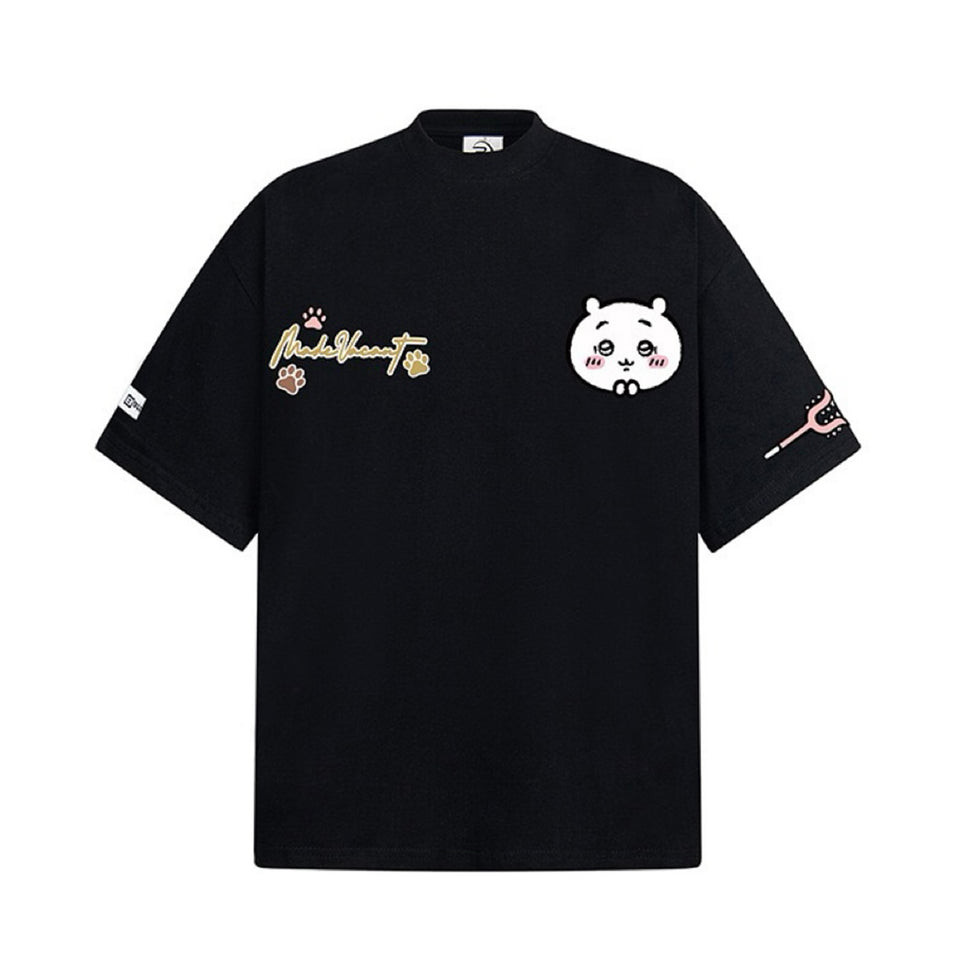 Made Vacant Graffiti Pawprint Oversized T-Shirt