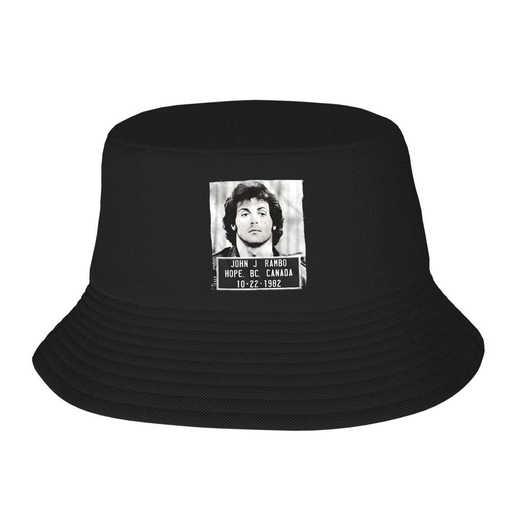 Rambo Police Mugshot Bc Canada Silver Zone Movie Soldier Retro Adult Fisherman's Hat