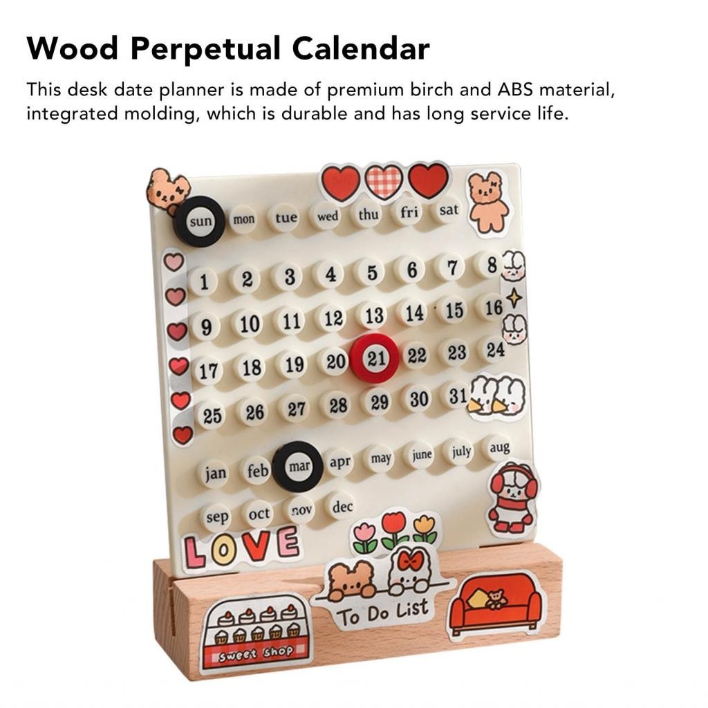 Rubikcube Desk Date Planner Left Blank Recycled Integrated Molding Calendar for Stationer