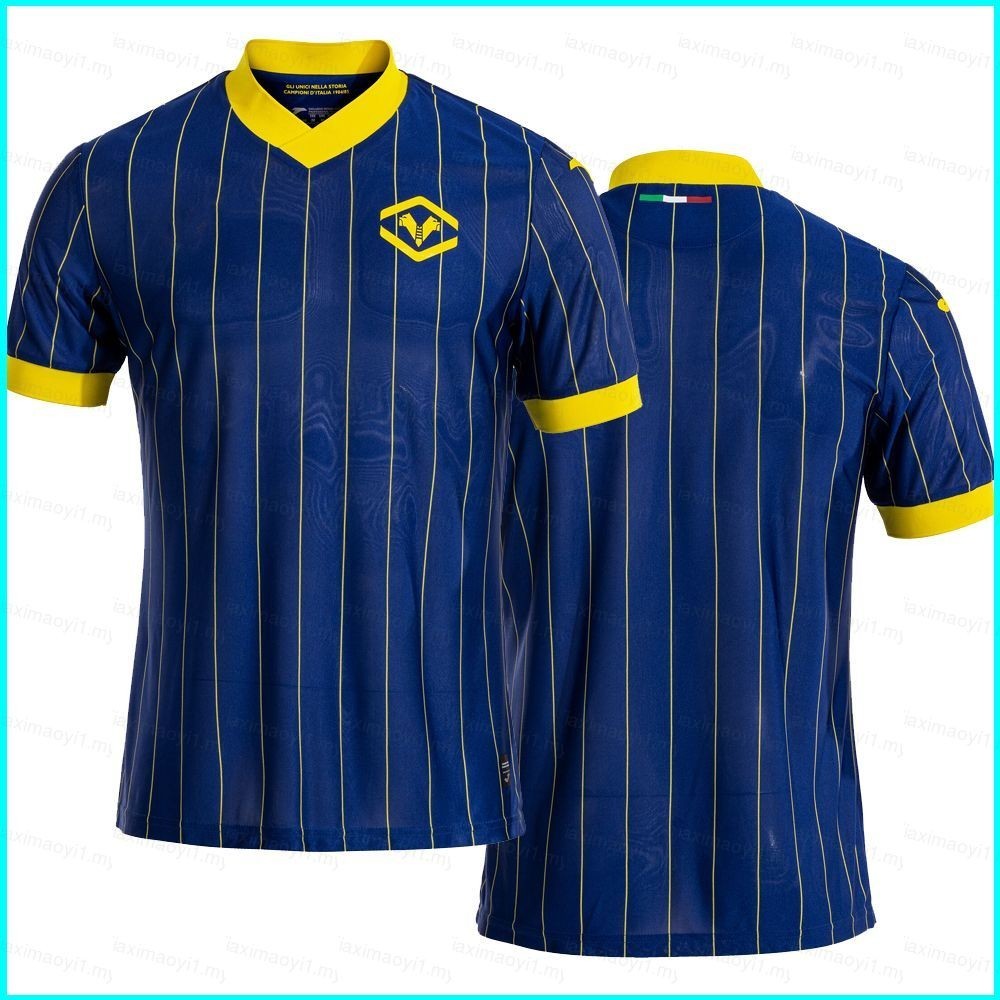 my 2024-2025 Serie A Hellas Verona Football Club home Jersey no number Football Tshirt Plus Size