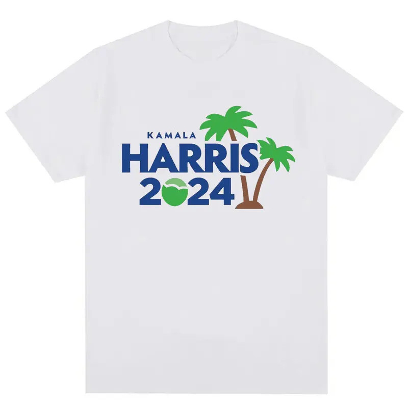 Sanfran Clothing Kamala Harris Coconut Top US President 2024 Election Campaign Vote Democrat Coconut Tree Meme T-Shirt