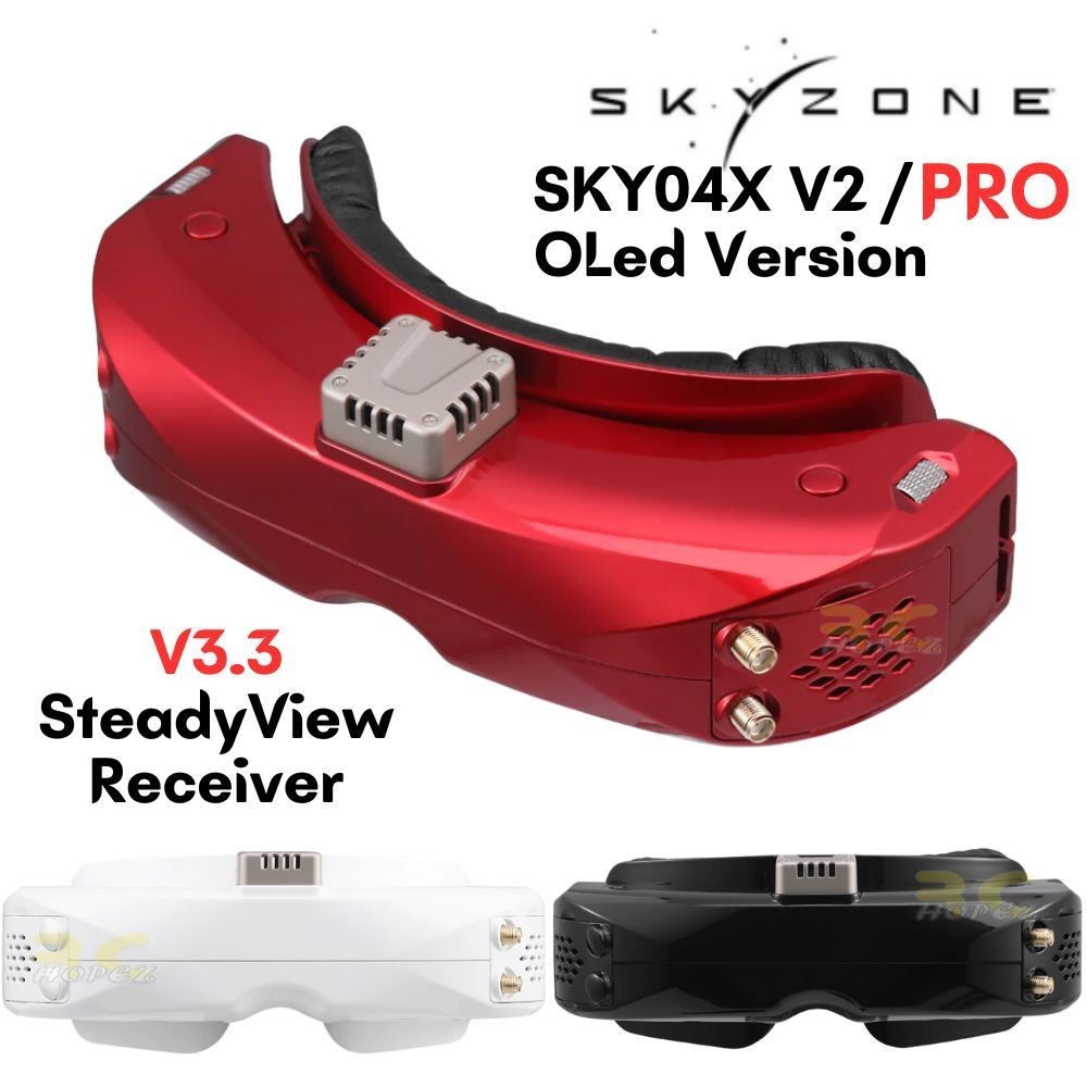 Skyzone 04X V2/PRO 5.8GHz OLED FOV 46/52 Degree V3.3 Steadyview Receiver Video FPV Goggles For RC Drones SKY04X