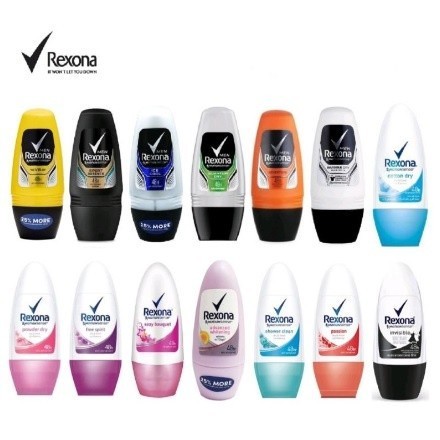 Rexona Deodorant Roll On 45ml Passion Shower Clean Free Spirit Sexy Whitening V8 Ice Cool Sport
