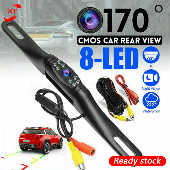 XY Car Rear View Reversing Parking Camera With 170 Degree Width NTSC PAL CVBS Output 8-led Waterproof Night Vision For General Trucks