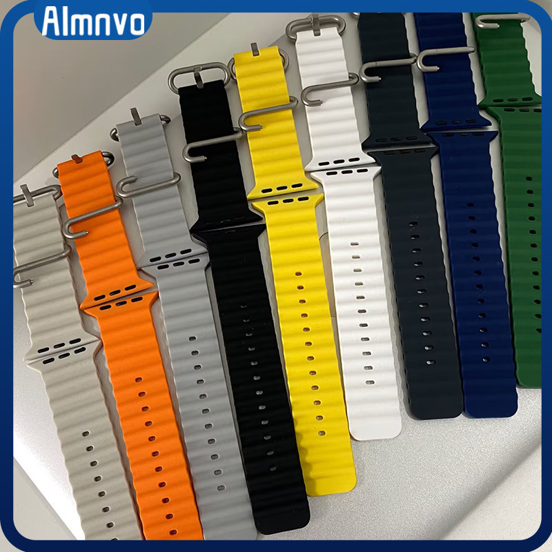 Silicone Ocean Sport Band Strap for Smart Watch Ultra 3 2 SE 3 2 Series 11 10 9 8 7 6 5 IWatch 44 40 45 38 41 42 46mm