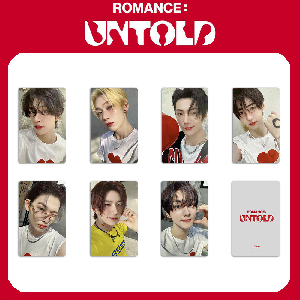 3-7pcs EN ROMANCE UNTOLD Album Lomo Card WVS Dicon Photocards MEMORABILIA DIMENSION：ANSWER MUSIC FOREST HEESEUNG JAKE JAY JUNGWON NI-KI SUNGHOON SUNOO SOLO Postcards