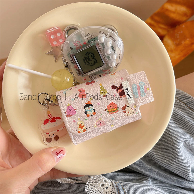 Cute Creative Animal Leather AirPods Case For AirPods 1/2/3/Pro Pro2 Case AirPods 3 Leather Soft Apple Wireless Bluetooth Headset Anti drop AirPods 2Gen Storage bag