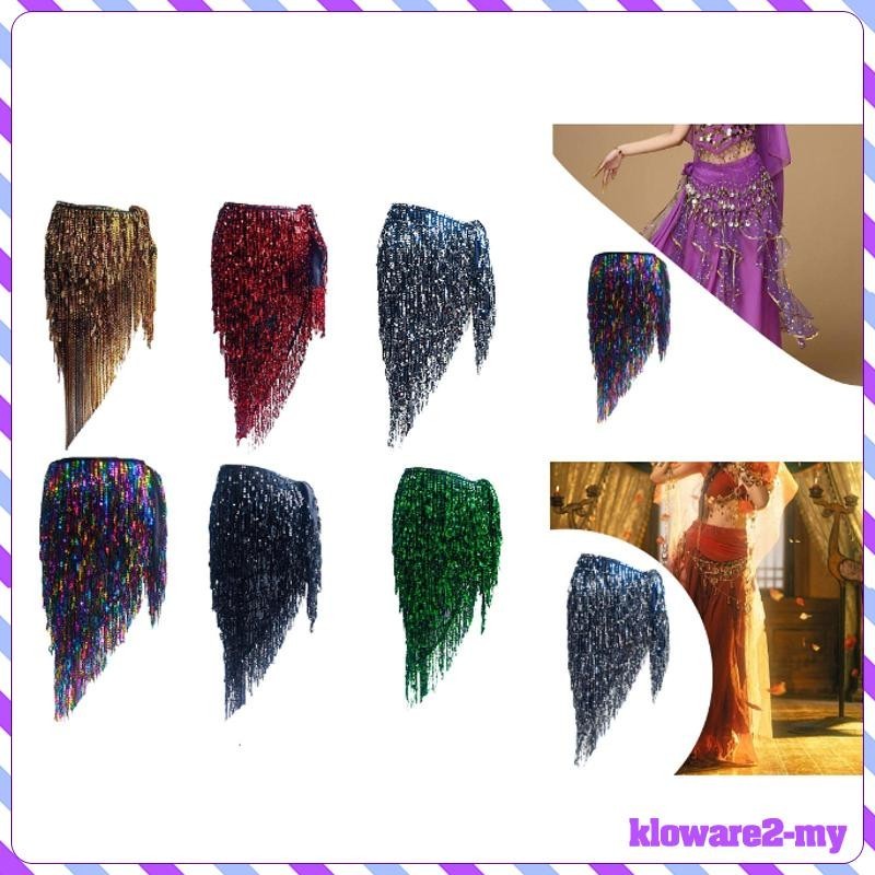 [KlowareafMY] Belly Dance Hip Scarf Clothes Wear Accessory Sparkly Dancewear Bellydance Hip