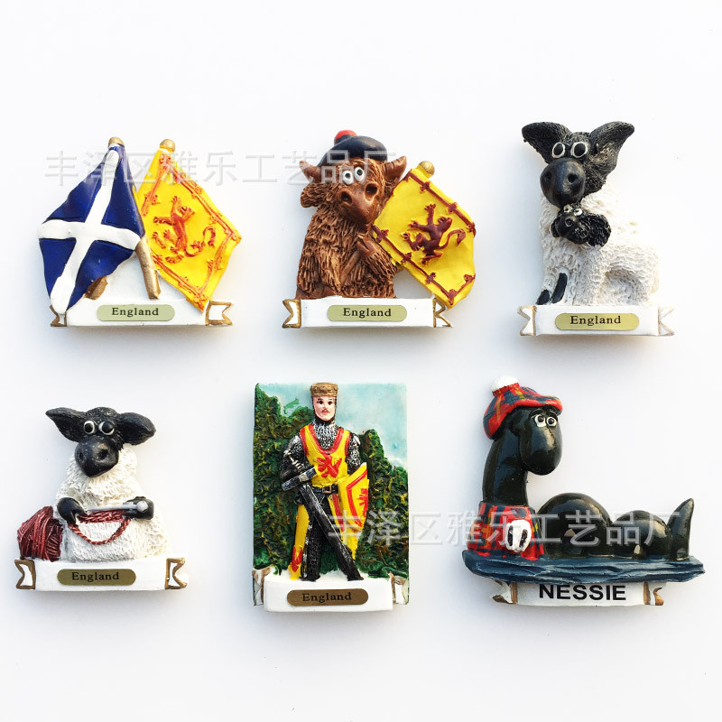 Magnetic Refrigerator Stickers British Scottish Creative Tourist Souvenirs Crafts Magnets Refrigerator Stickers Collectibles Refrigerator Magnets Home Decorations