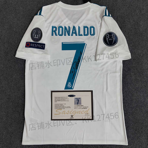 1718 Real Madrid home Cristiano Ronaldo jersey No 7 Champions League fan version signed short sleeve long sleeve football training uniformll7306bmch2.my20241020024948