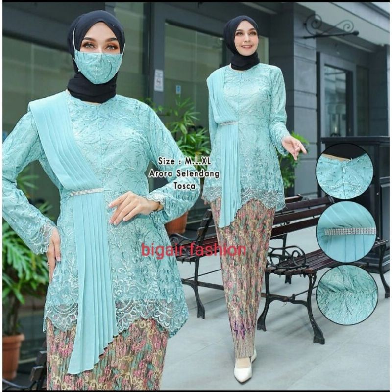 Have Premium AURORA KEBAYA MODERN SELENDANG SET PARTY GRADUATION BUSUI BY BA - Image 3