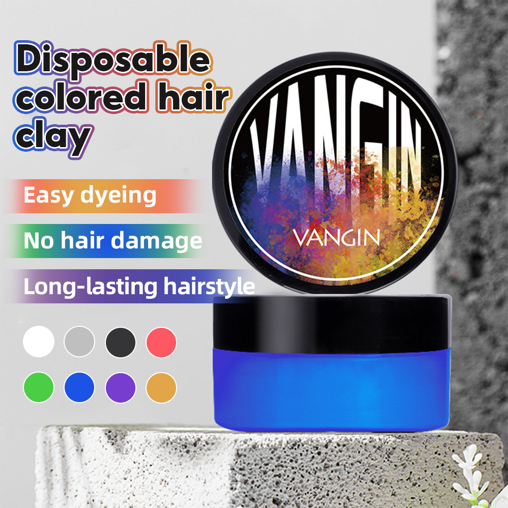 Men's Cool Colored Hair Clay Colorful Styling Wax Colorful Hair Clay Color Options