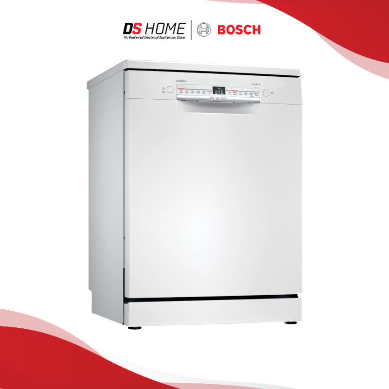 BOSCH FREESTANDING DISHWASHER 9.5L 60CM SERIE 2 WHITE SMS2IVW01P