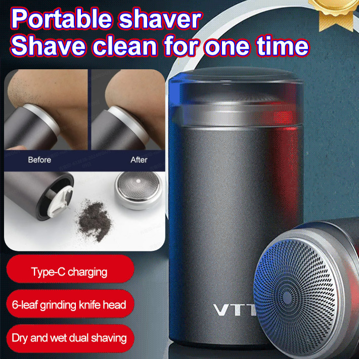  🔥 HOT🔥Original Electric mini shaver/Waterproof portable mini electric shaver/Washable Beard Trimmer/Men Shaver Razor/Travel Essential 【一抹光滑小金刚】电动迷你剃须刀