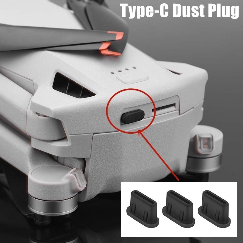 【15pcs】Dustproof Plug for DJI Mini 3 Pro Mini 2 SE/DJI Air 3/Mavic Air 2 Charging Port Cover RC-N1/DJI RC Protectors Silicone Cap Drone Type-C Dust Removal Plug Accessories