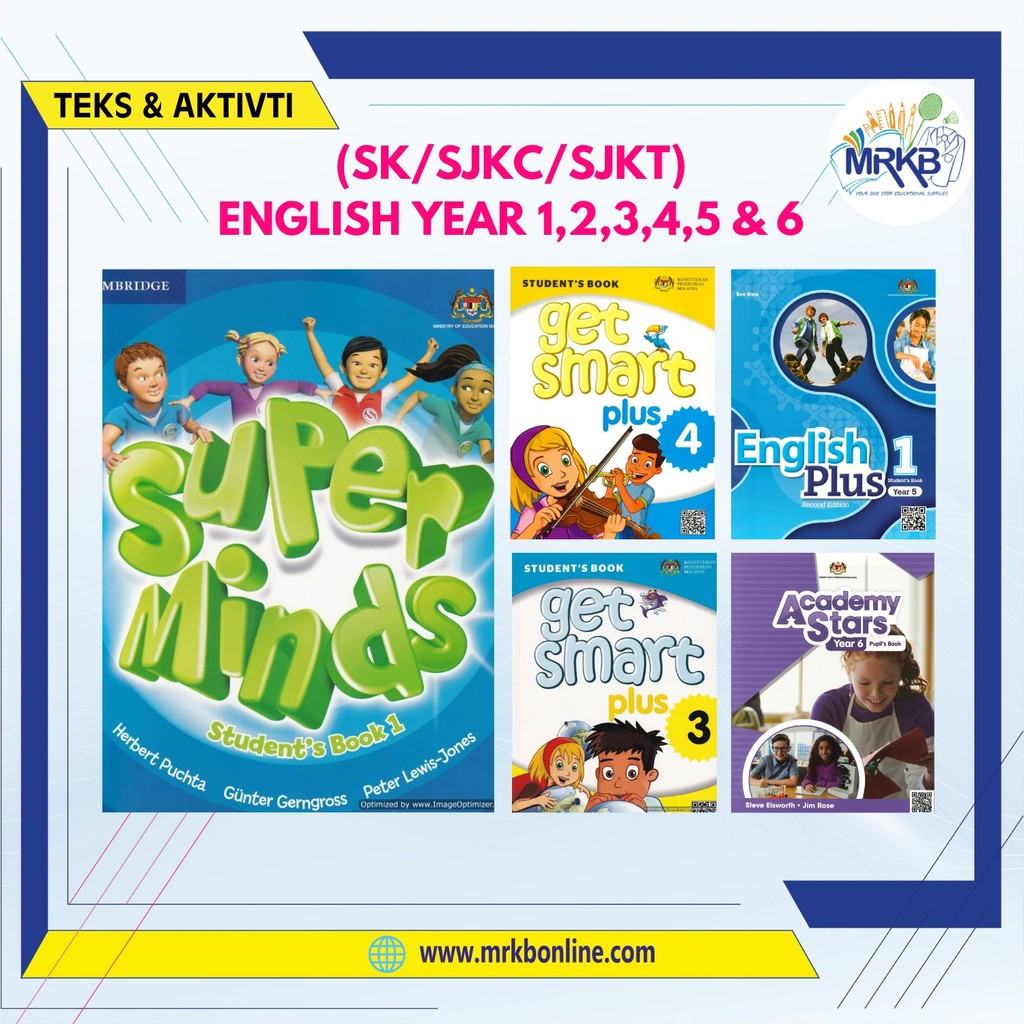 TEKS BOOK & WORKBOOK (SK/SJKT/SJKC ENGLISH YEAR 1,2,3,4,5&6