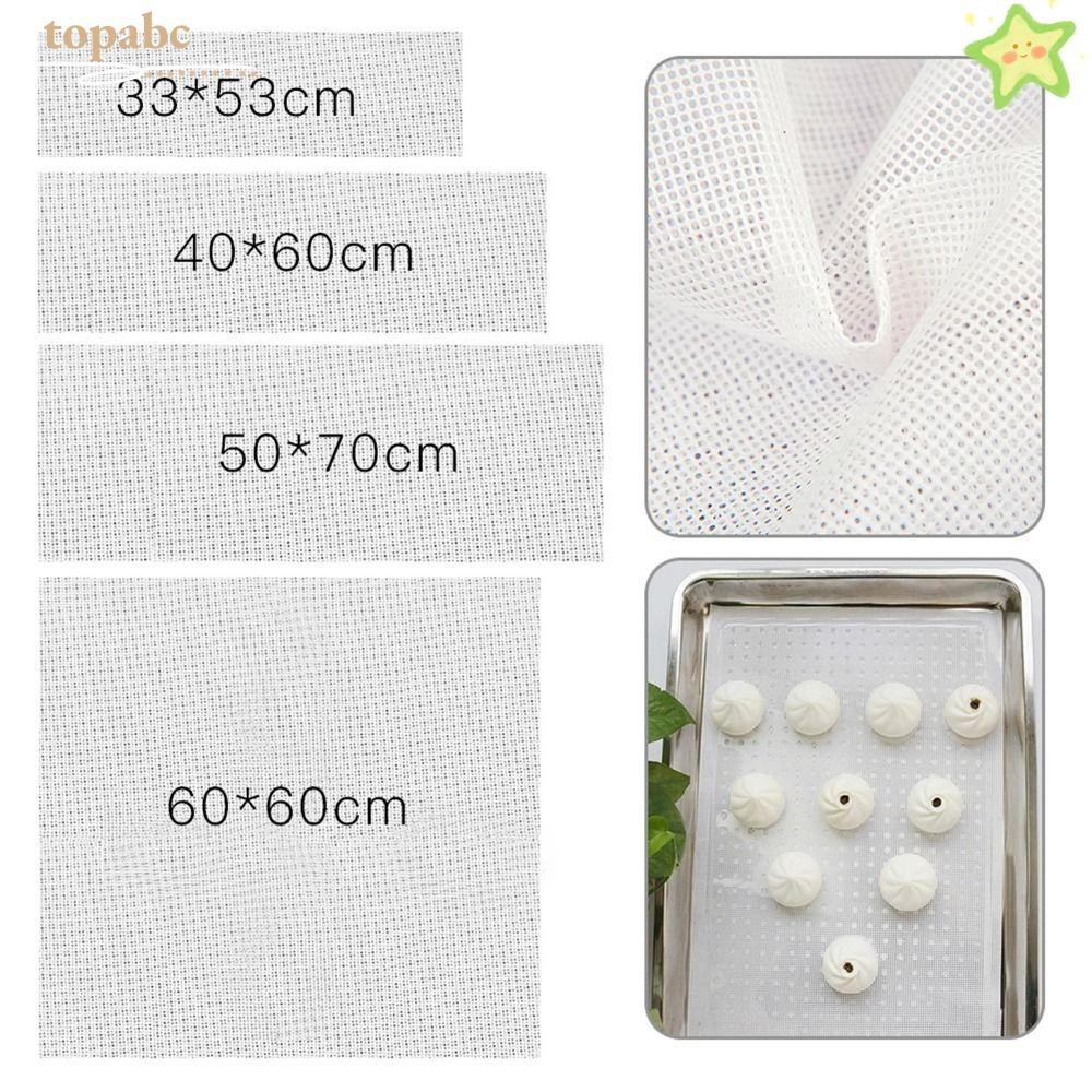 TOPABC 1Pcs Steamer Mesh Pad, Reusable Food Fruit Dryer Dehydrator Sheets, Thickened Non-Stick Oven Kitchen Accessories Silicone Baking Mat